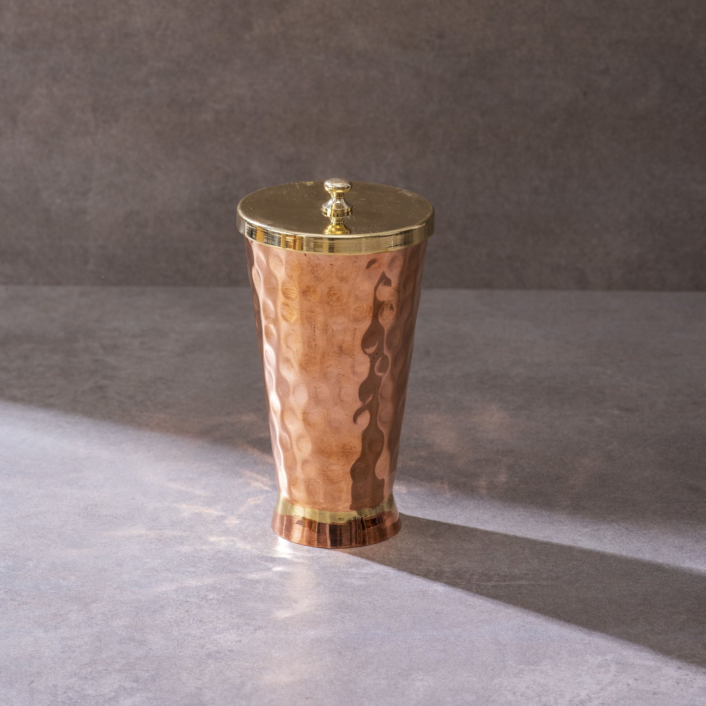 Kit de Iniciación Ayurveda – Kadhai de Latón, Vaso de Cobre y Plato Kansa de 26,5 cm