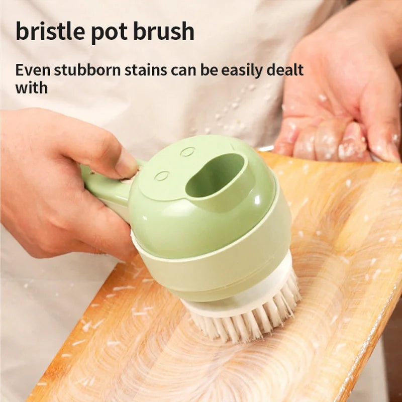 4-in-1 Multifunctional Electric Vegetable Cutter and Garlic Chopper with Slicing, Mashing, and Mixing Capabilities