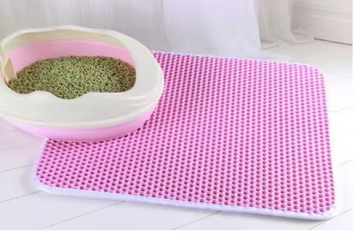 Premium Double Layer Waterproof Cat Litter Mat - Non-Slip, Washable Pet Pad with Gift